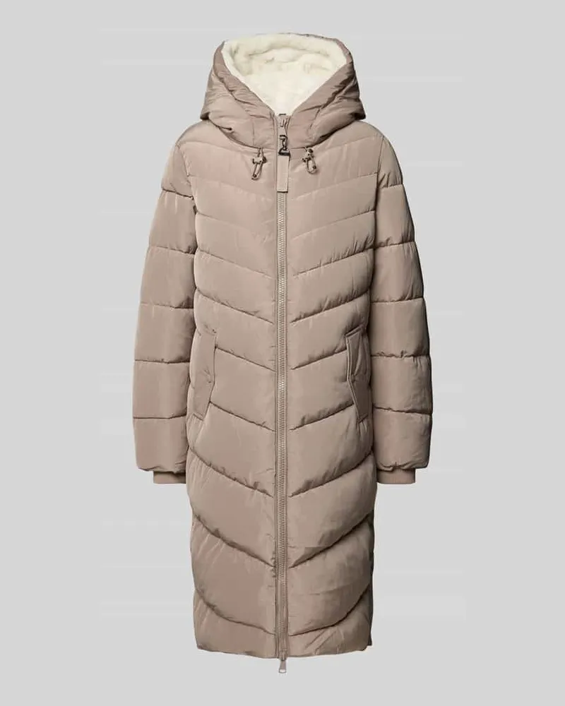 S.Oliver Puffer Coat mit Kapuze Taupe