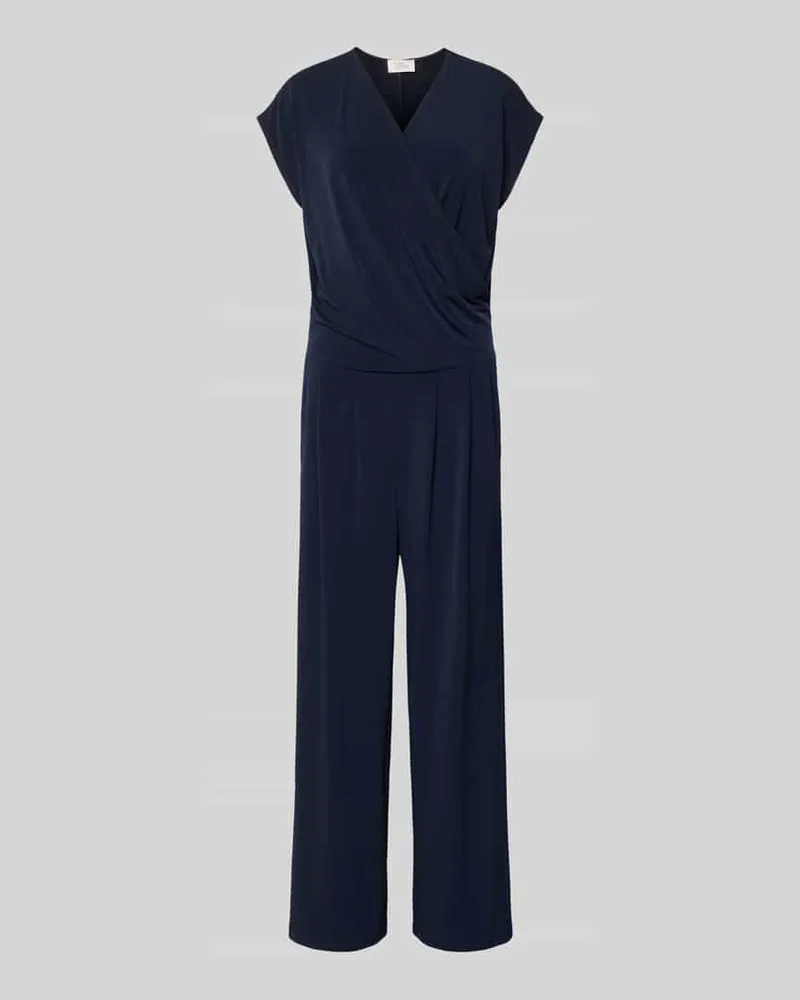 Vera Mont Jumpsuit in Wickel-Optik mit V-Ausschnitt Marine