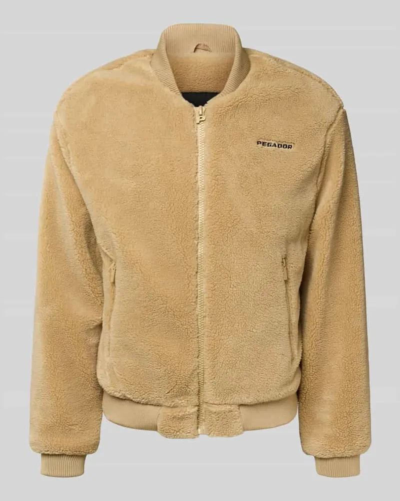 PEGADOR Bomberjacke aus Teddyfell Sand