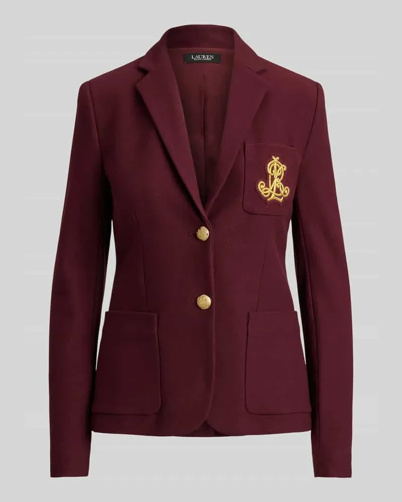 Ralph Lauren Kurzblazer mit Logo-Stickerei Bordeaux