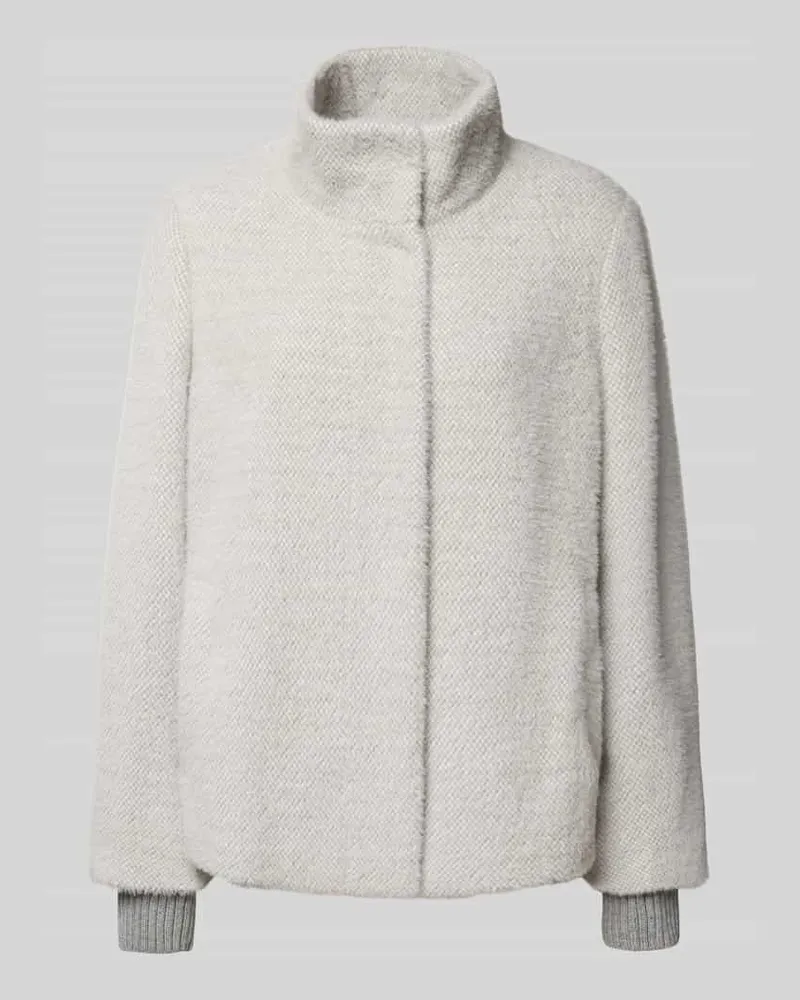 COMMA Jacke mit Kunstfell Hellgrau