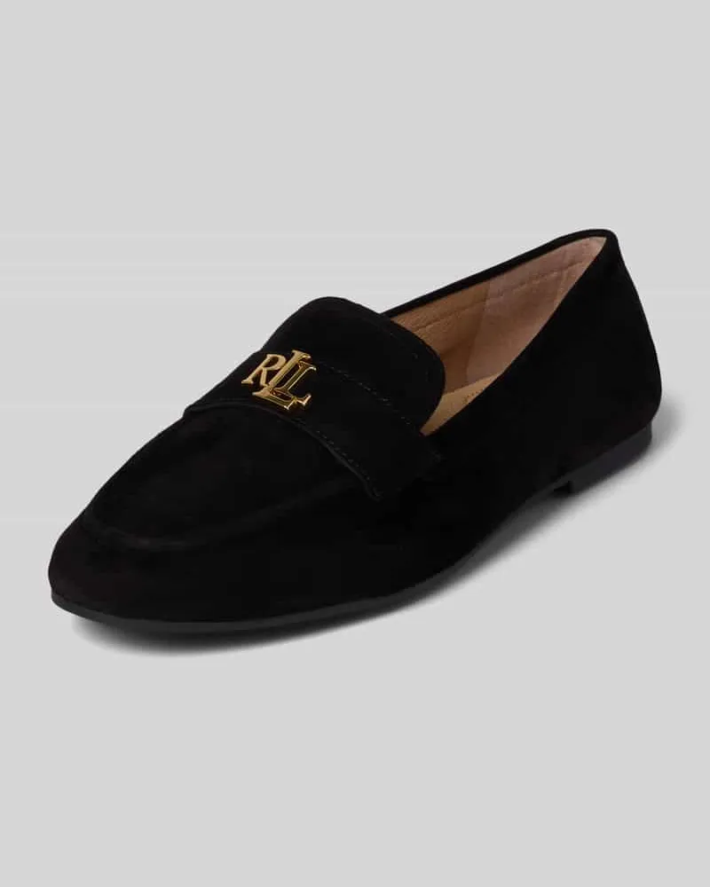 Ralph Lauren Loafer aus Leder mit Label-Applikation Modell 'AVERI III Black