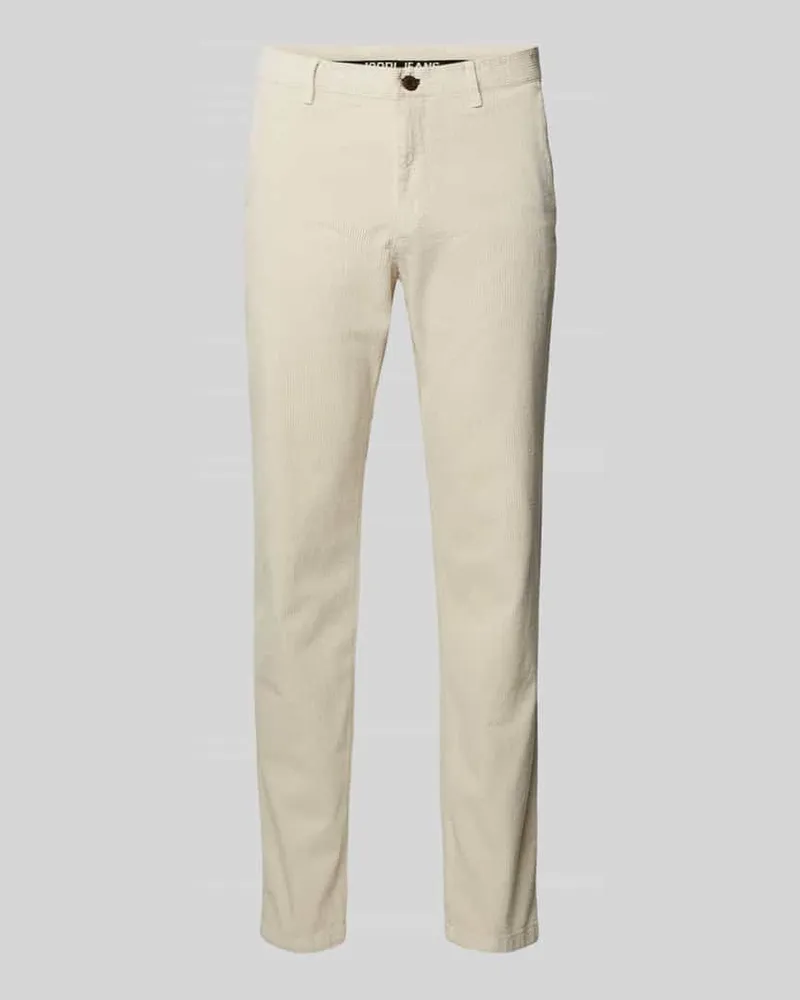JOOP! Modern Fit Cordhose mit Gürtelschlaufen Modell 'Matthew Ecru