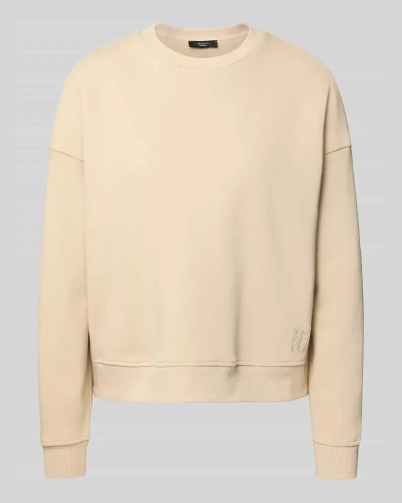 Max Mara Regular Fit Sweatshirt aus Baumwoll-Mix Modell 'GERBA Beige