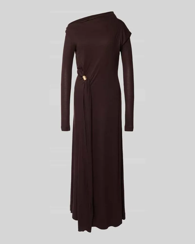 HUGO BOSS Tailliertes Strickkleid aus Lyocell-Kaschmir-Mix Modell 'EVARGO Aubergine
