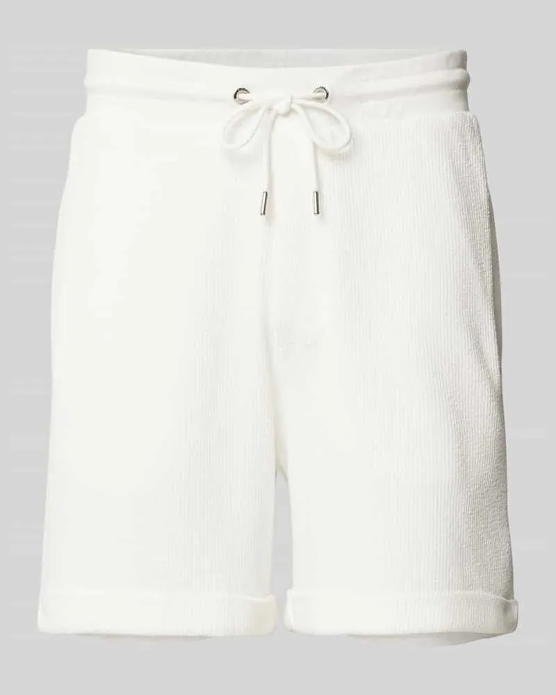 HUGO BOSS Shorts mit elastischem Bund Weiss