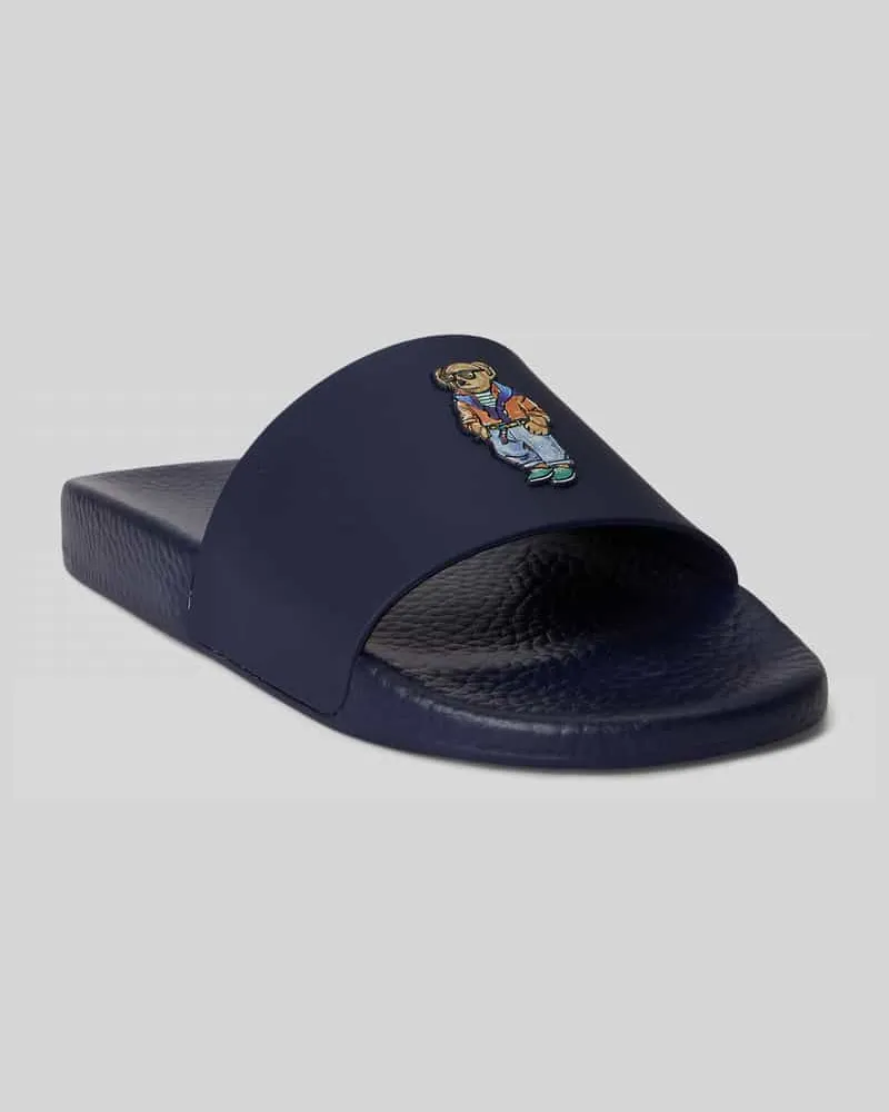Ralph Lauren Badeschuhe mit Polo Bear-Applikation Marine