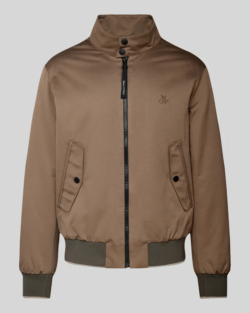 Marc O'Polo Harrington Jacket mit Stehkragen Beige