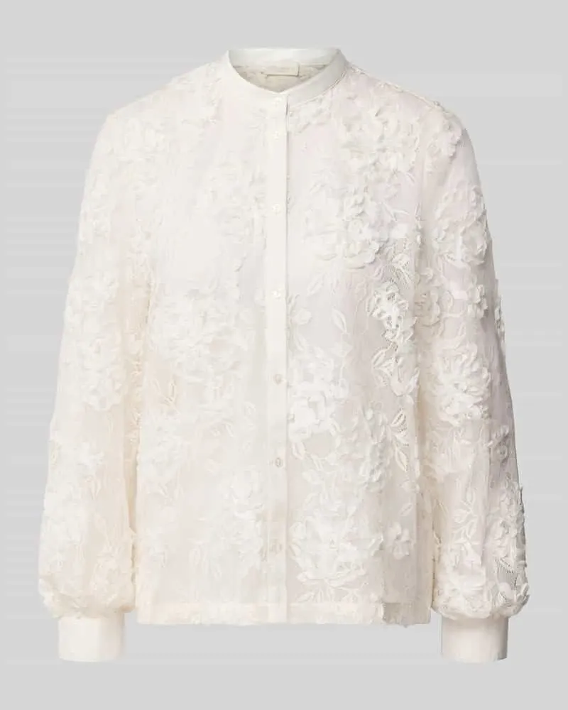 Milano Italy Regular Fit Bluse aus Spitze Weiss