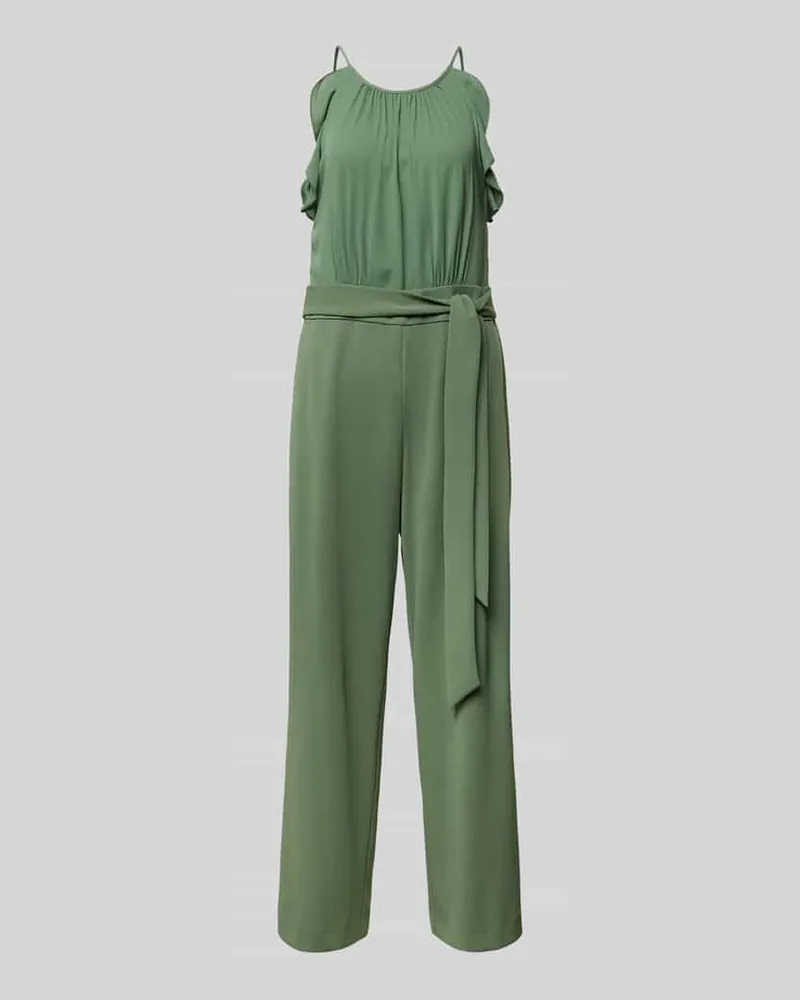 Vera Mont Jumpsuit mit Bindegürtel Schilf