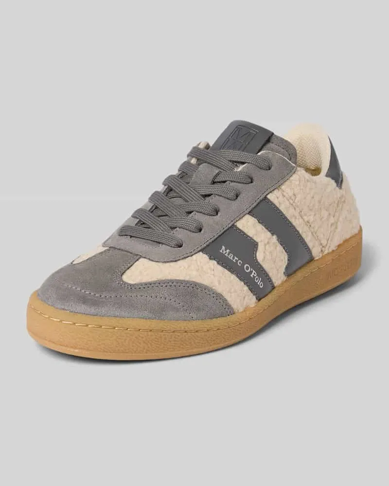 Marc O'Polo Low Top Sneaker mit Rindsleder-Anteil Mittelgrau