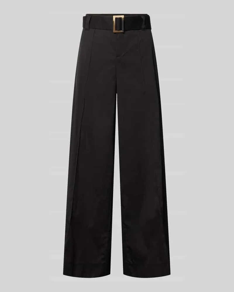 MAC Jeans Wide Leg Hose mit Gürtel Modell 'Carletta Black