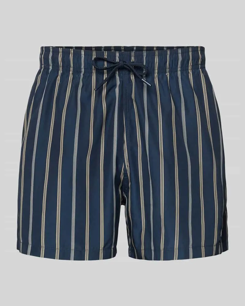 Emporio Armani Badehose mit Tunnelzug Dunkelblau