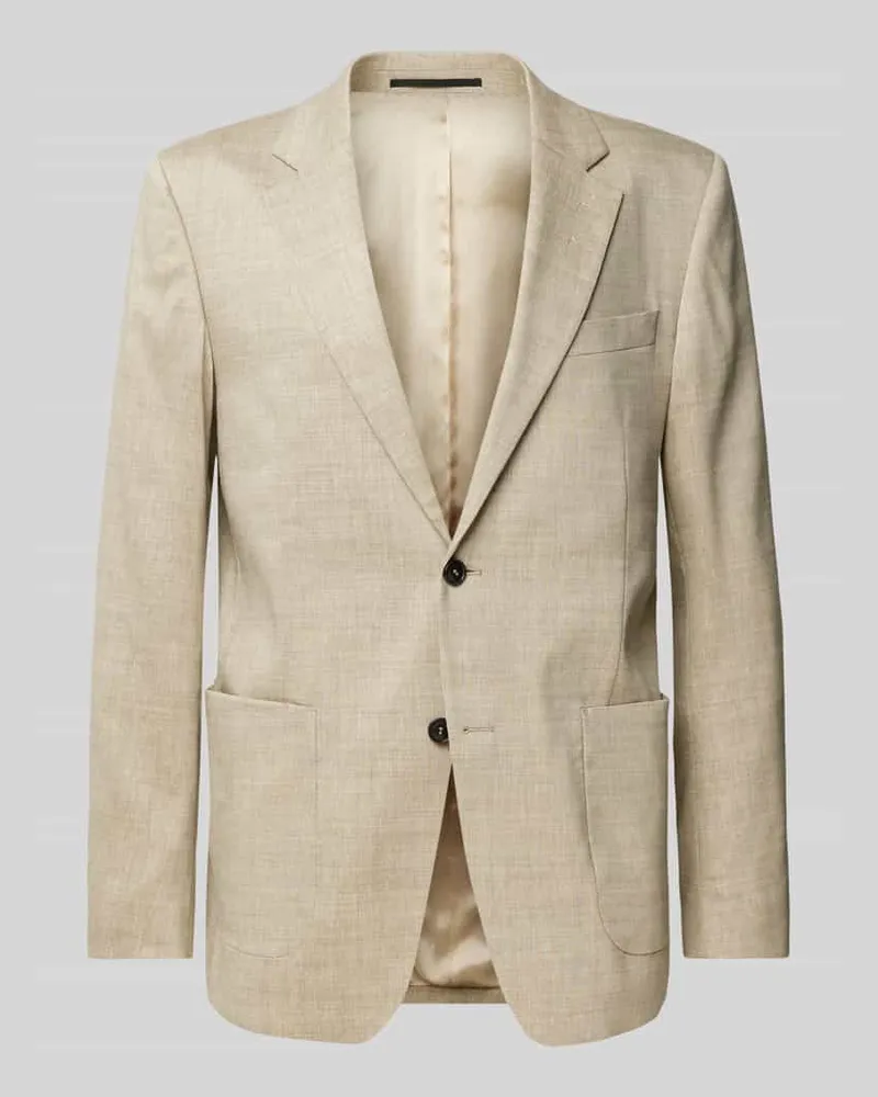 Tiger of Sweden Regular Fit 2-Knopf-Sakko aus Leinen-Mix Modell 'JUSTIN Beige