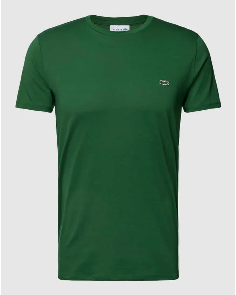 Lacoste T-Shirt in unifarbenem Design Modell 'Supima Gruen