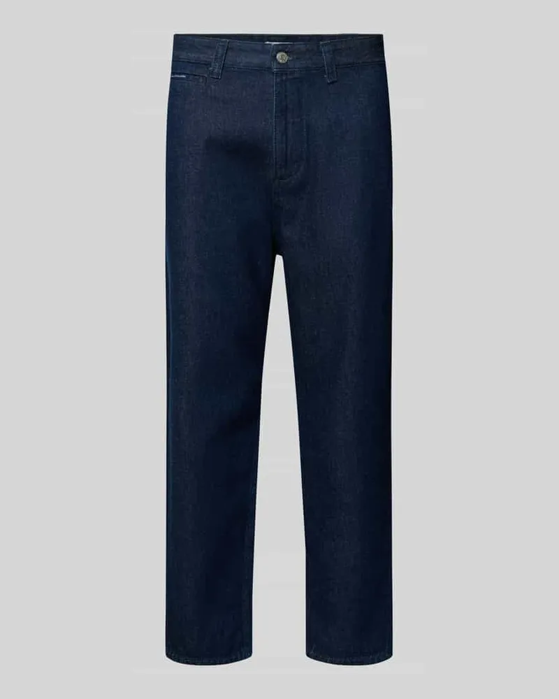 Marc O'Polo Relaxed Fit Jeans aus Baumwoll-Mix Modell 'ISAK Dunkelblau