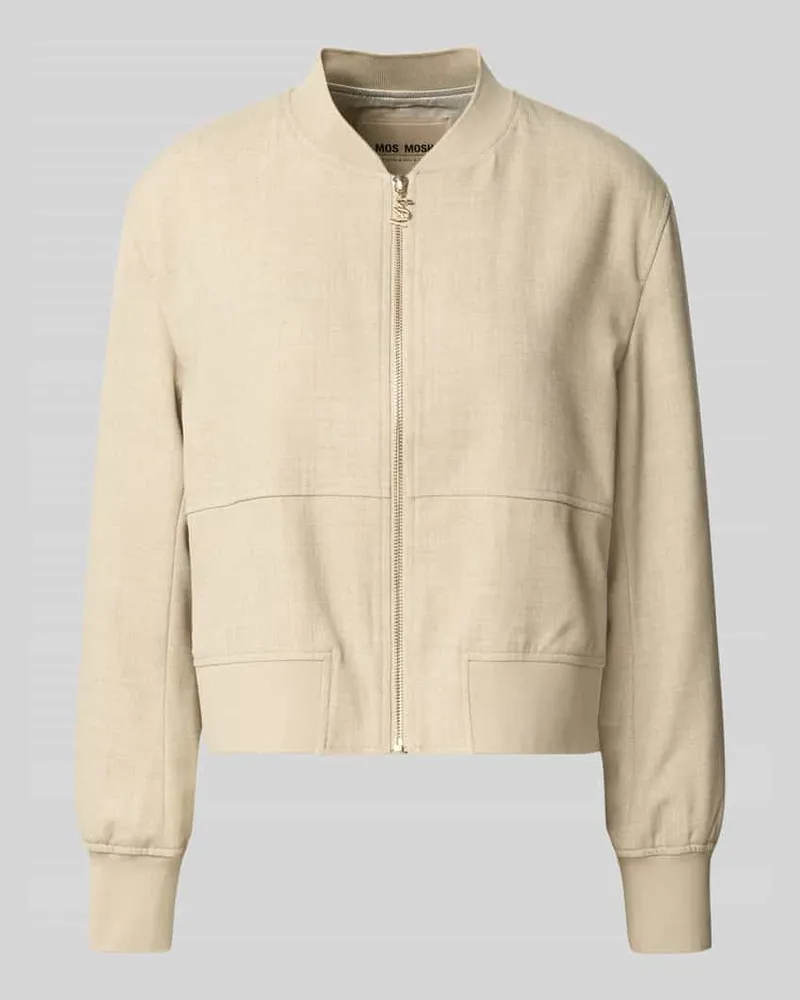 Mos Mosh Regular Fit Blazer mit Reißverschluss Modell 'Cate Sand