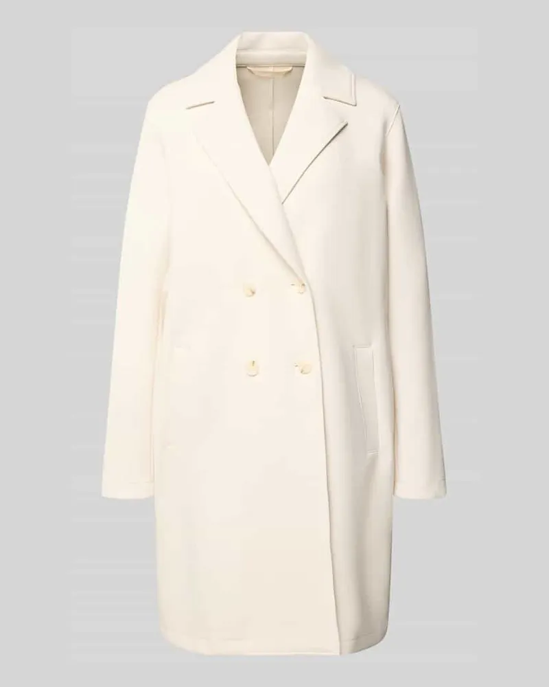 White Label Mantel mit Reverskragen und Eingrifftaschen Offwhite