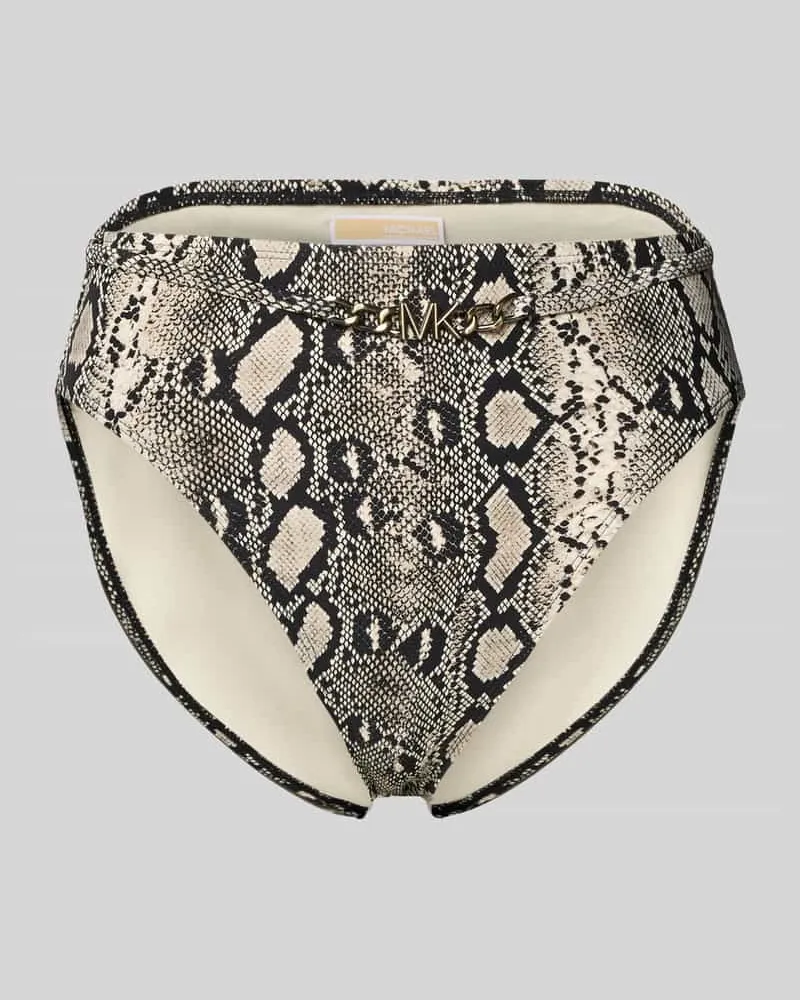 Michael Kors High Waist Bikini-Slip Modell 'BOHO PYTHON Black