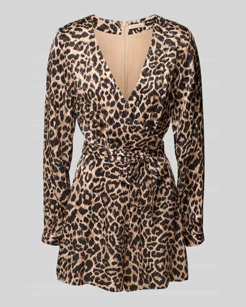Guess Jumpsuit mit Bindegürtel Modell 'MALORIE Mittelbraun