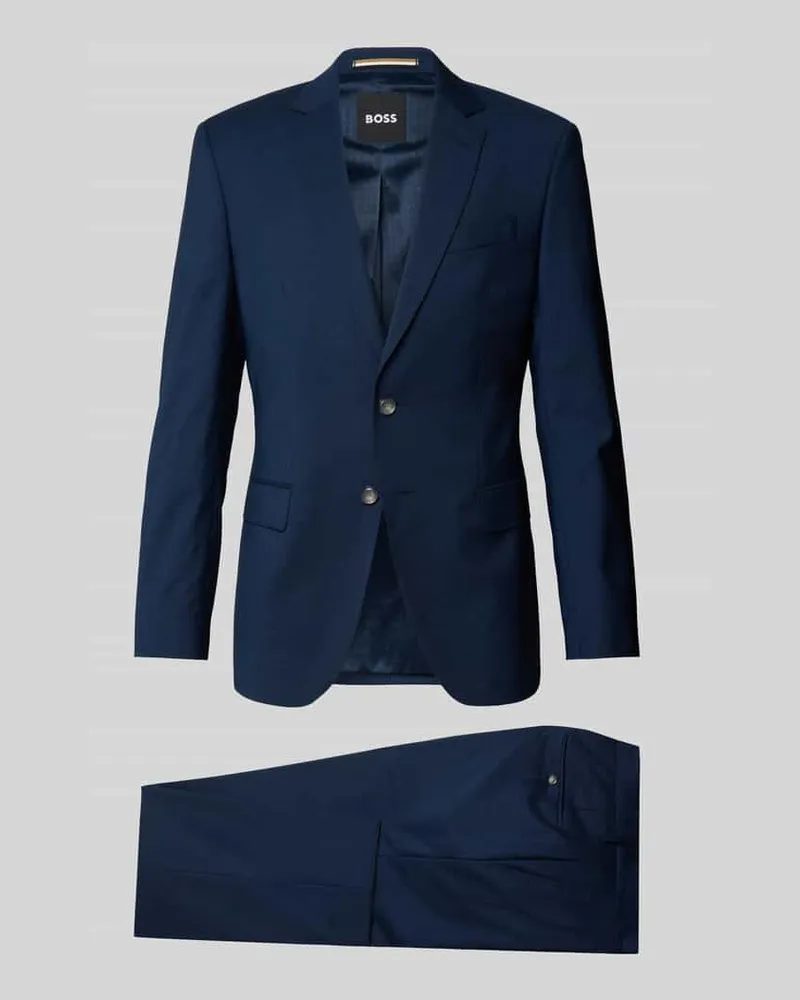 HUGO BOSS Regular Fit Anzug aus reiner Schurwolle Marine