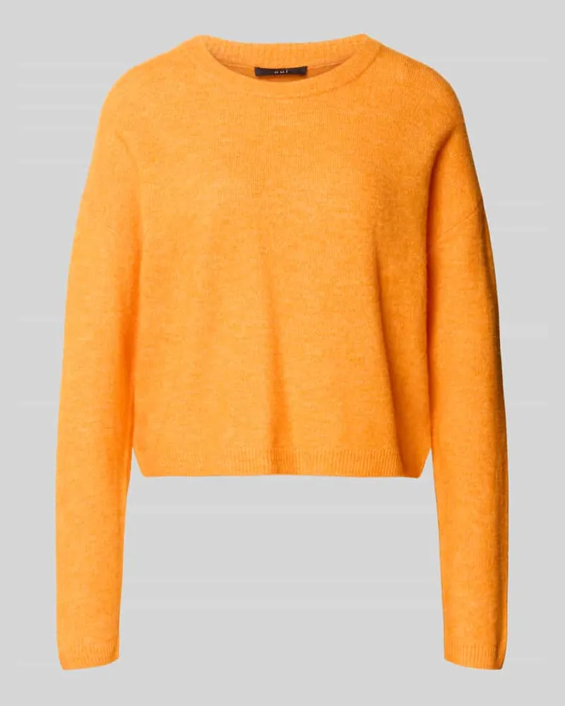 Oui  Pullover Modell 'NILA' mit Cropped-Schnitt Orange