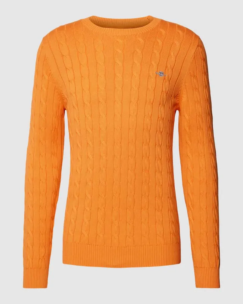 Gant Strickpullover mit Rundhalsausschnitt Orange