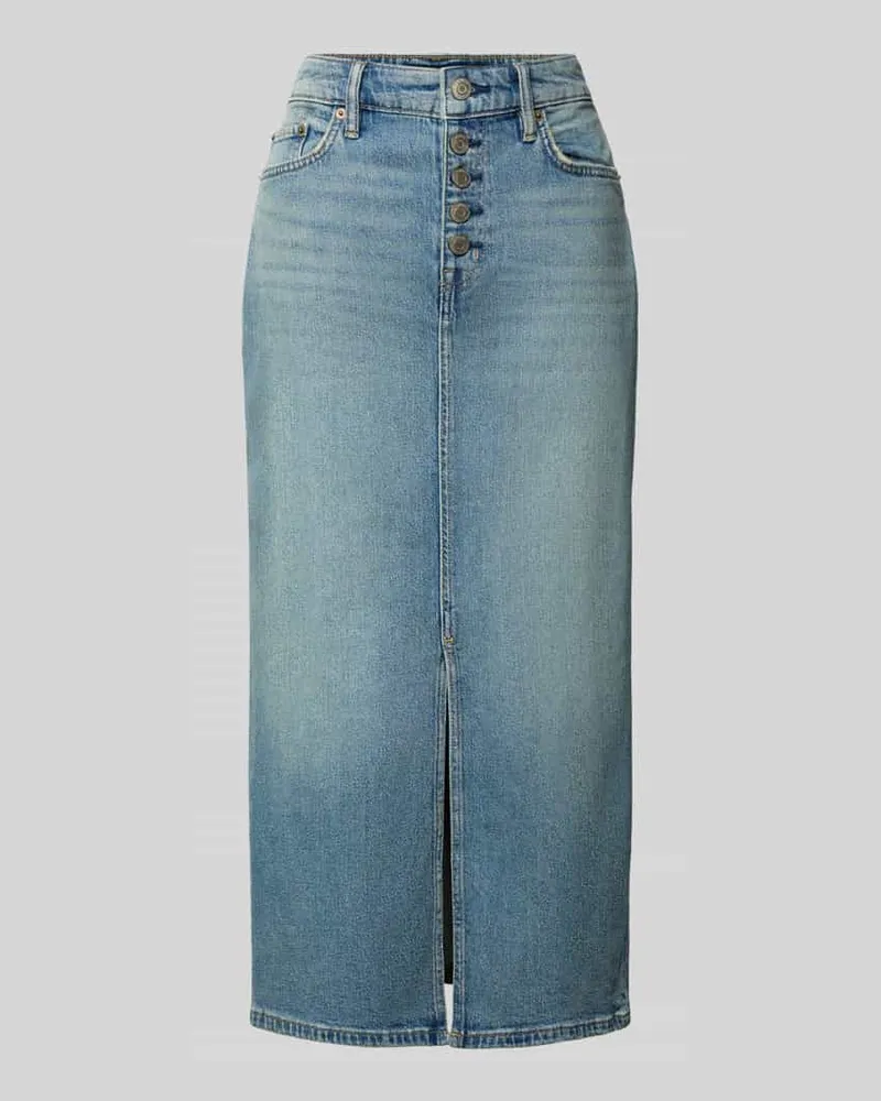 Ralph Lauren Jeansrock in Midilänge Jeansblau
