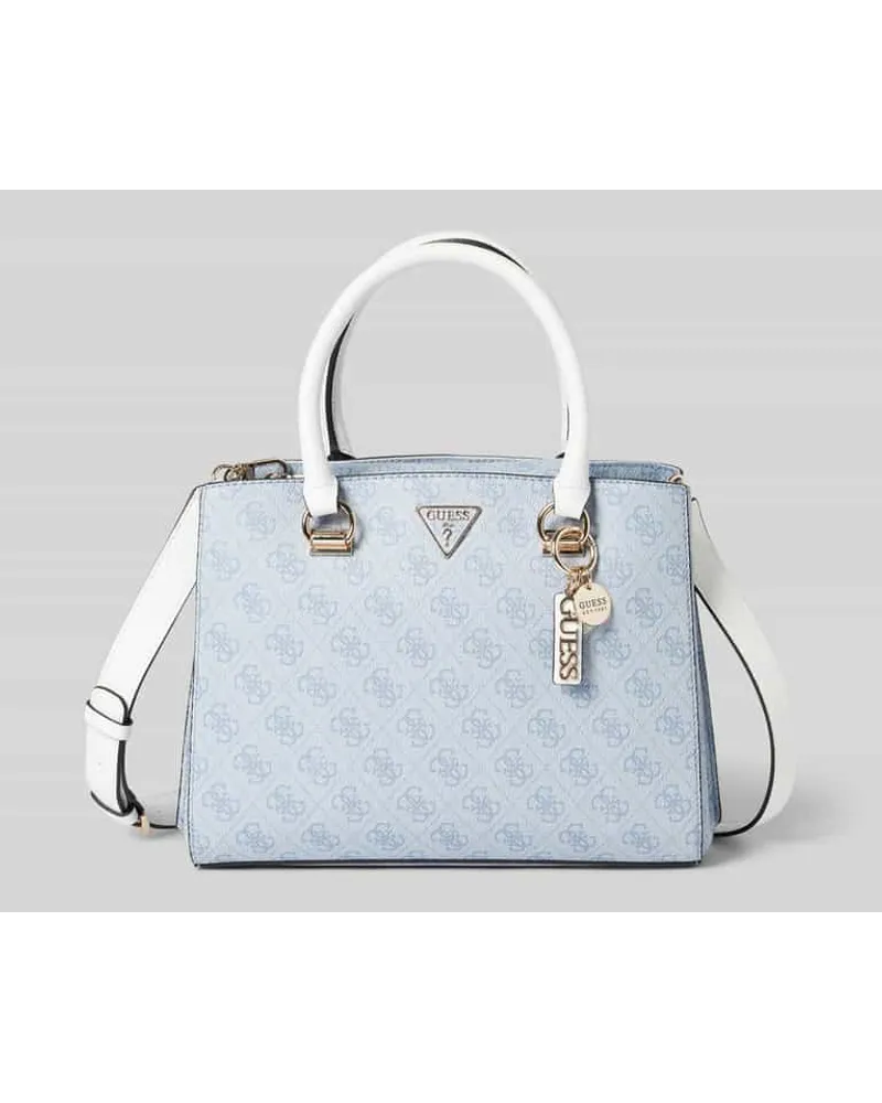 Guess Tote Bag mit Label-Anhänger Modell 'NOELLE Hellblau