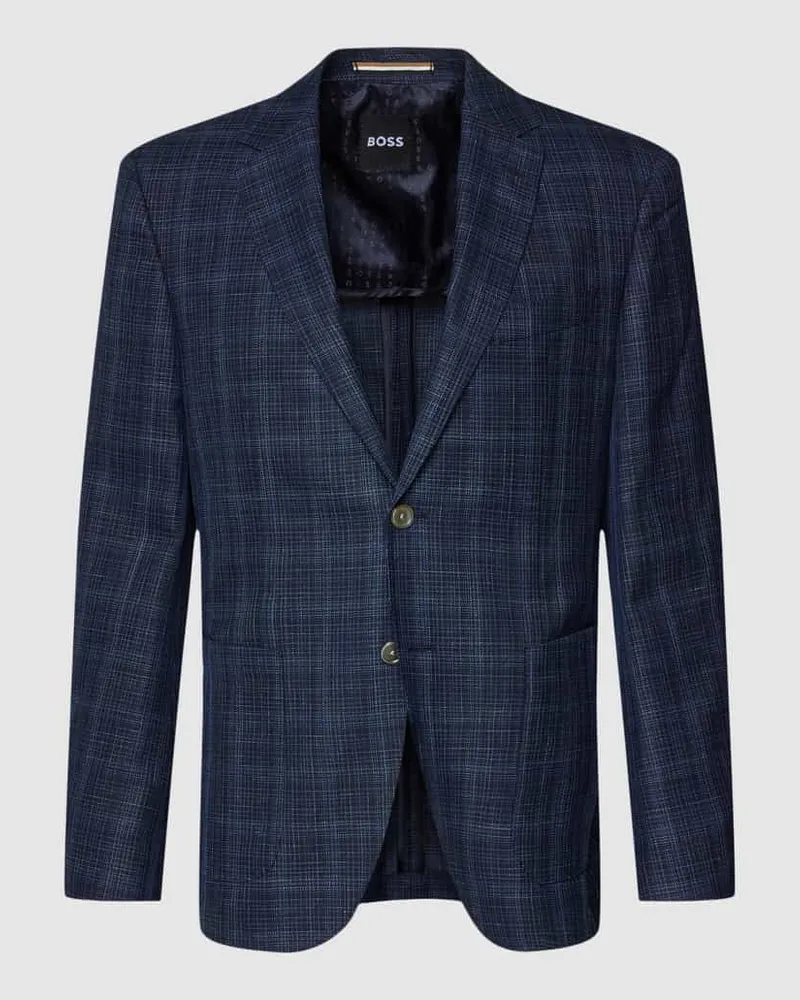 HUGO BOSS Regular Fit 2-Knopf-Sakko mit Seiden-Anteil Modell 'Janson Marine