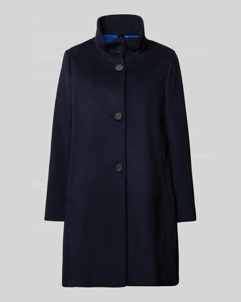 Betty Barclay Schurwollmantel mit Stehkragen Marine