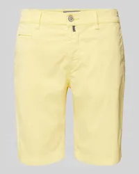 Pierre Cardin Bermudas in unifarbenem Design Hellgelb