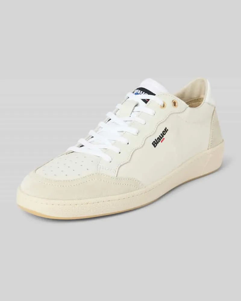 Blauer Sneaker mit Label-Print Modell 'MURRAY01 Weiss