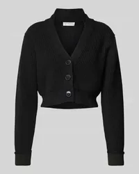 Victoria Beckham Strickjacke aus Schurwoll-Mix Black