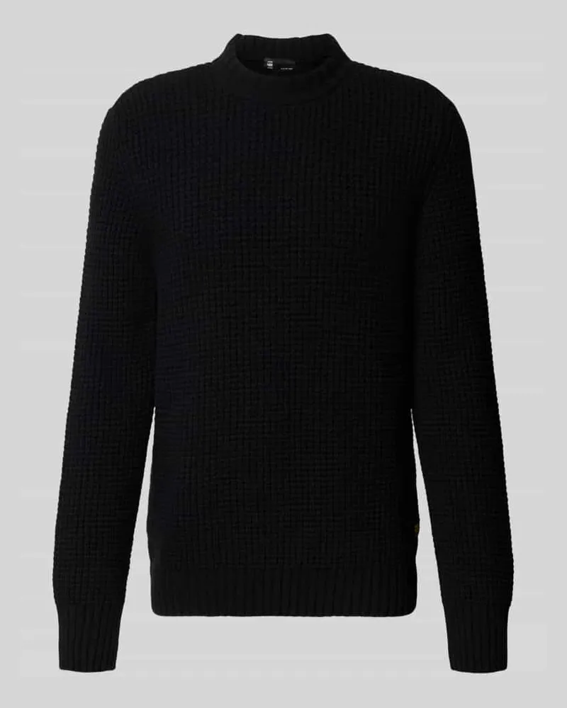 G-STAR RAW Wollpullover mit Strukturmuster Modell 'Chunky Black