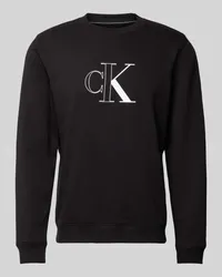 Calvin Klein Sweatshirt mit Label-Print Modell 'OUTLINE Black