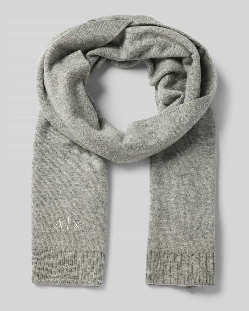 Armani Exchange Wollschal mit Kaschmir-Anteil Hellgrau