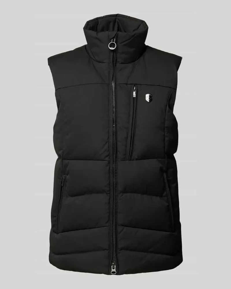 Wellensteyn Regular Fit Steppweste mit Label-Applikation Modell 'NORDSEE Black