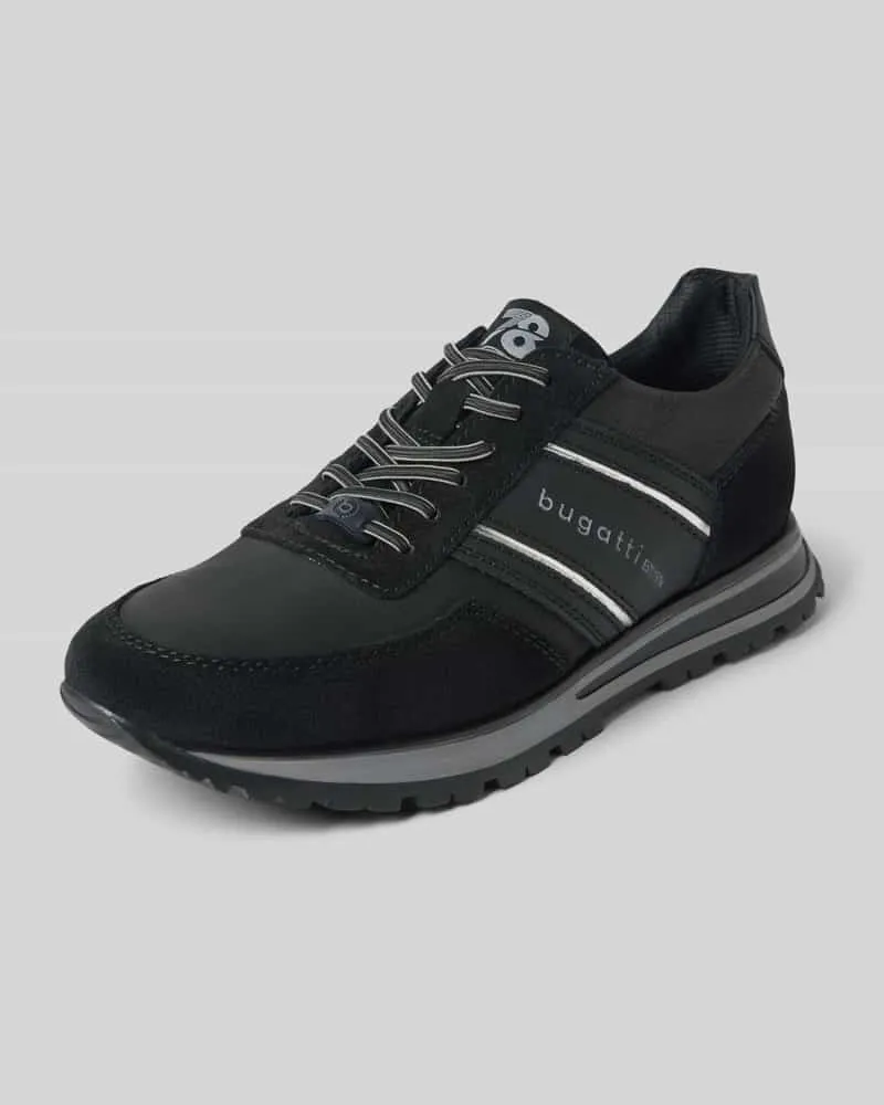 Bugatti Sneaker aus Leder mit Label-Details Modell 'Philip Black
