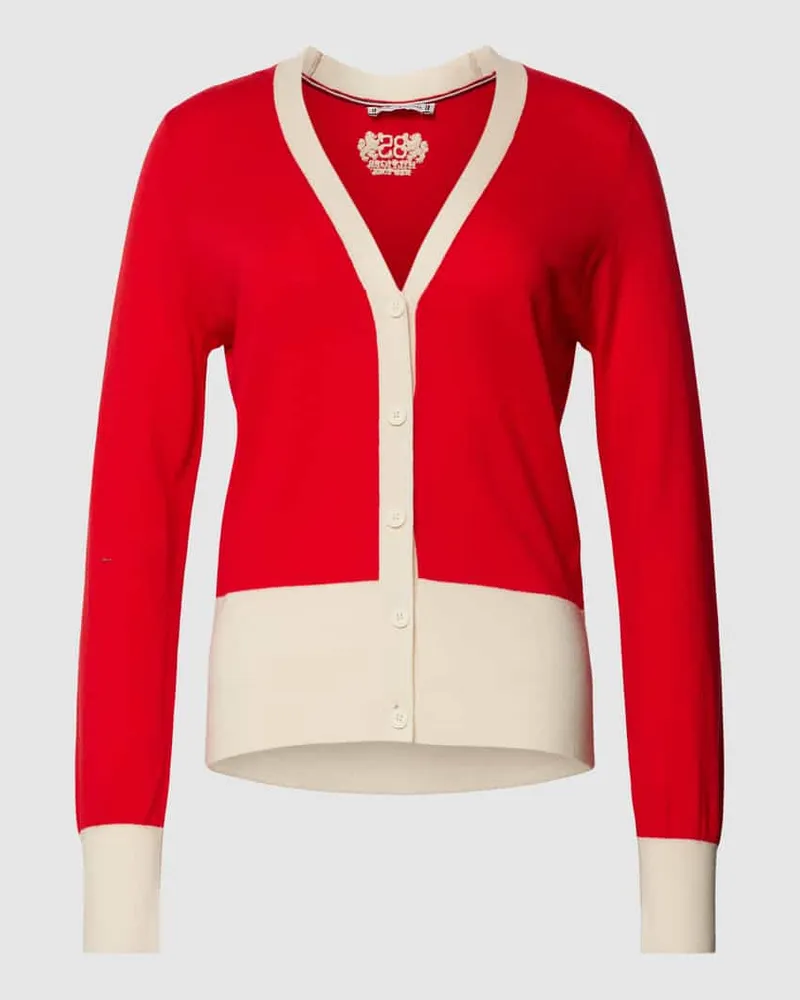 Tommy Hilfiger Strickjacke in Two-Tone-Machart Rot
