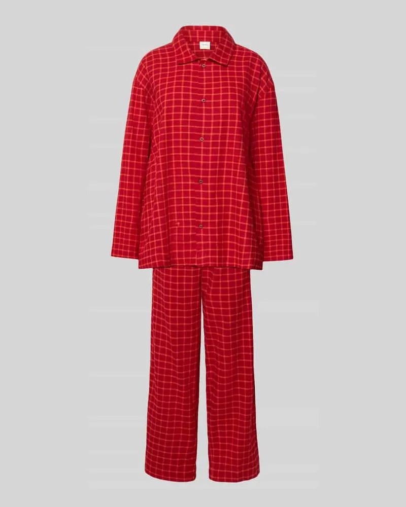 Calvin Klein Pyjama mit Knopfleiste Bordeaux