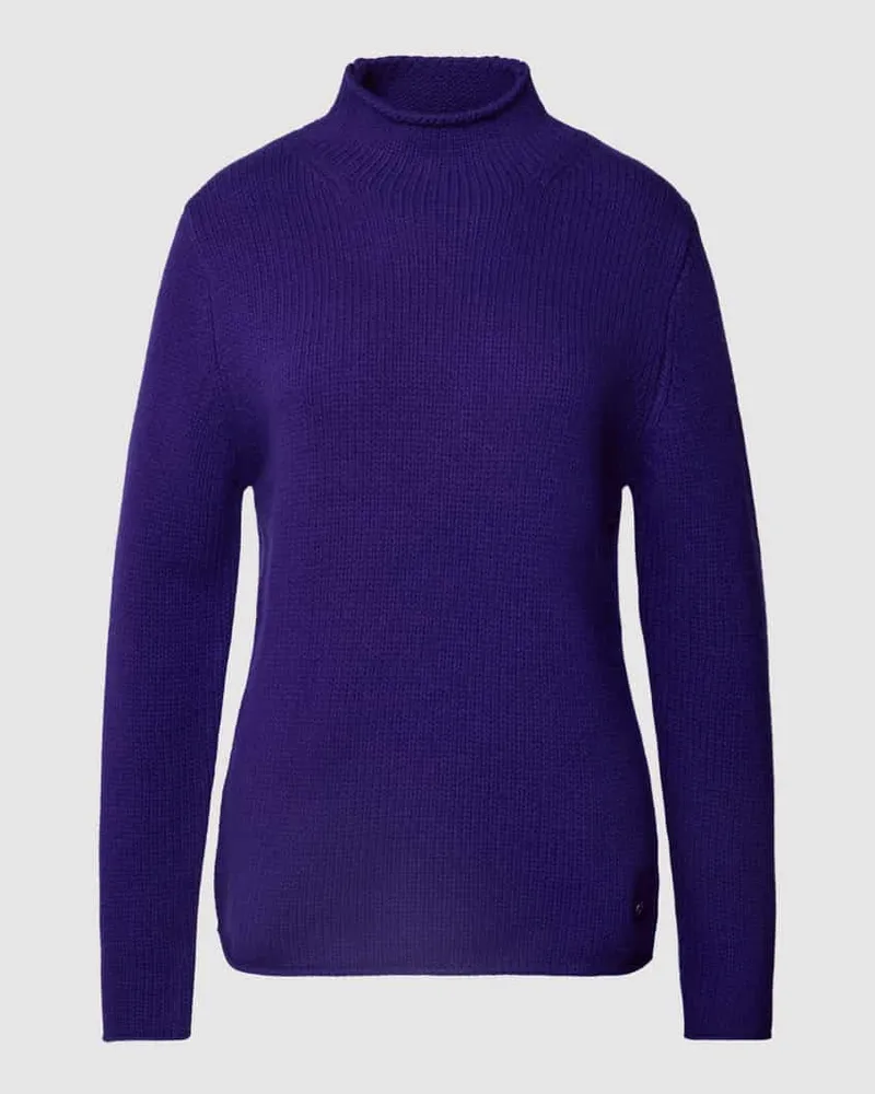 Fynch-Hatton Strickpullover mit Stehkragen Modell 'Basic Lila