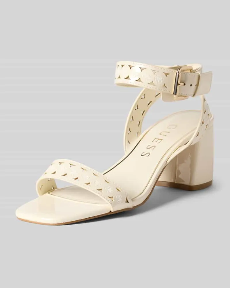 Guess Sandalette mit Blockabsatz Modell 'GASTINE Ecru