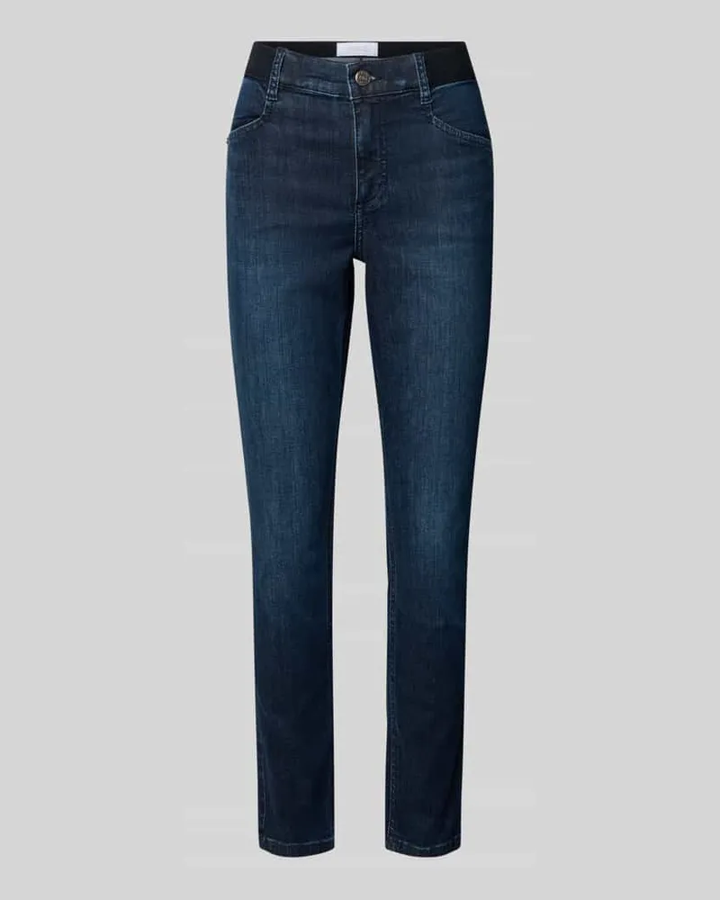 ANGELS  Slim Fit Jeans mit Logo-Stitching Modell 'Ornella Marine