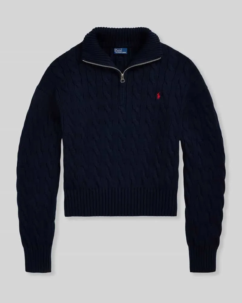 Ralph Lauren Relaxed Fit Troyer aus reiner Baumwolle Marine