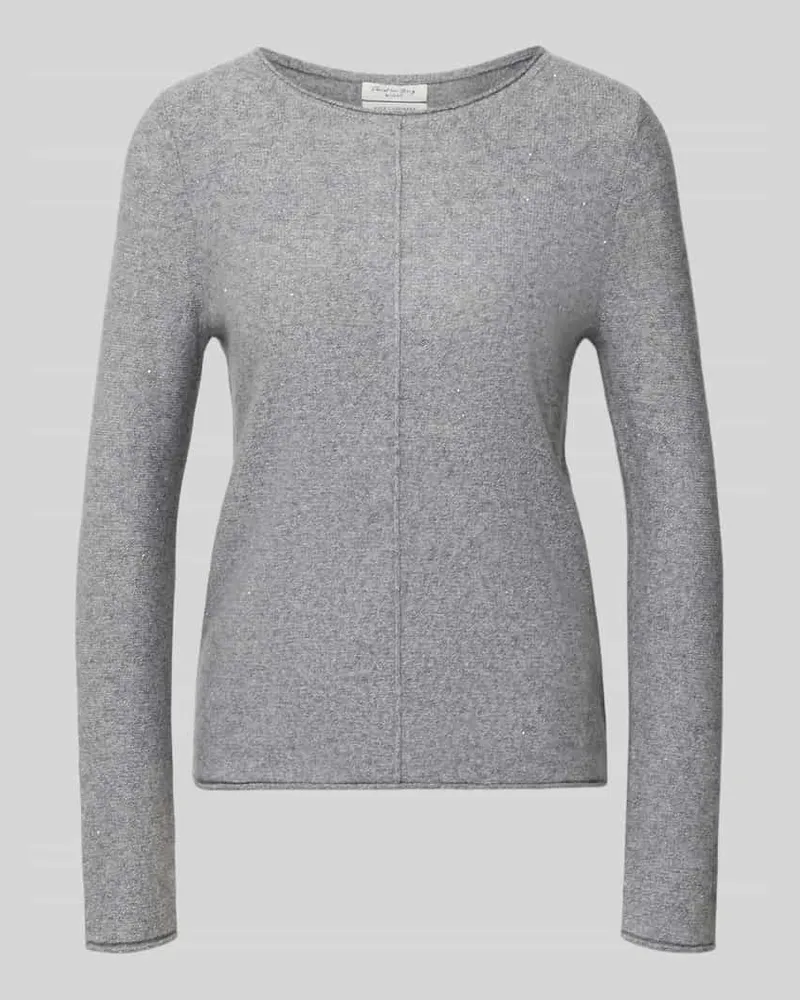 Christian Berg Regular Fit Longsleeve aus Kaschmir-Mix Graphit