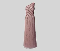 Abendkleid mit glitzer-Mesh im One-Shoulder-Design
