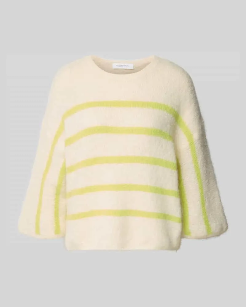 Rich&Royal Strickpullover mit 3/4-Ärmel Offwhite