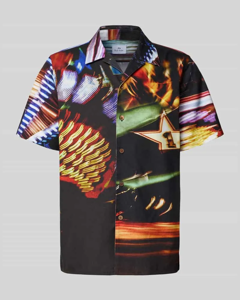 Paul Smith Freizeithemd mit Knopfleiste Black