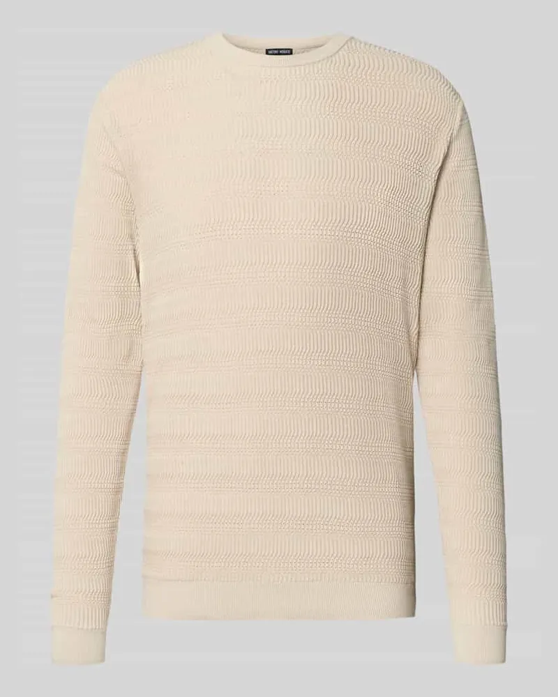 Antony Morato Regular Fit Strickpullover mit Rundhalsausschnitt Beige